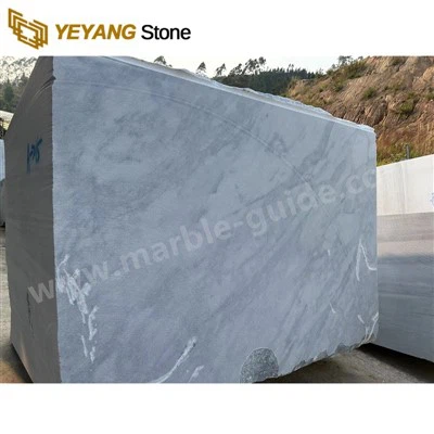 Naturlig vit och grå marmorsten Block Eget stenbrott