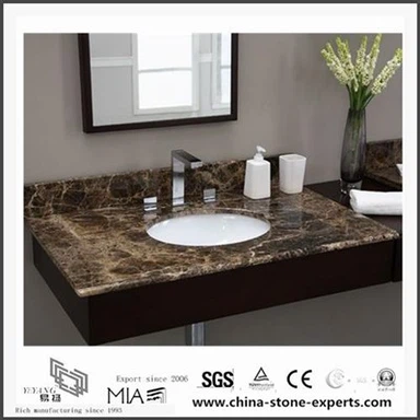 Dark Emperador Marble Stone Produkter För Badrum Vanity Top From Chino Company