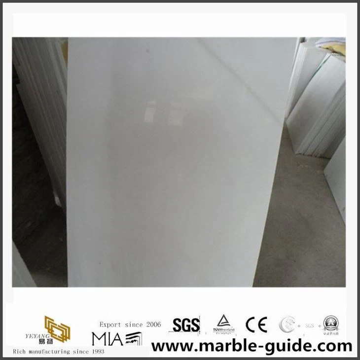 White marble polished slab