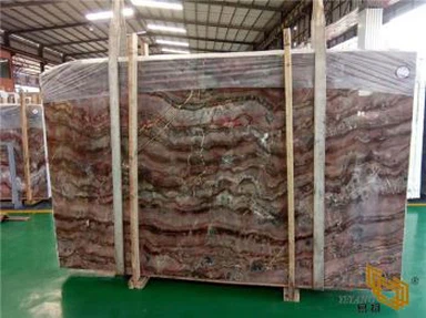 Red Wave Jade Marble Slab för projekt