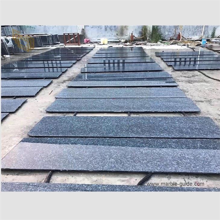 Blue Pearl Granite Countertop White Cabinets