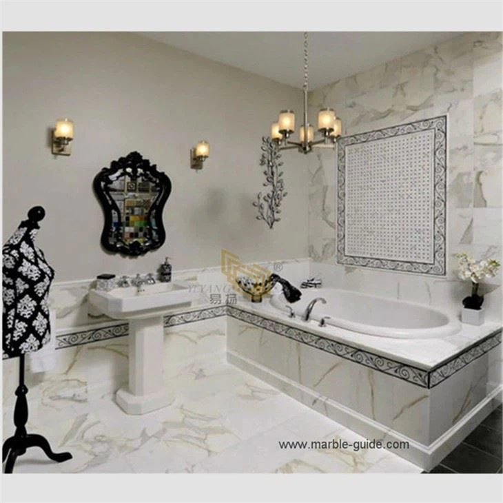 Calacatta guld marmor för badrumsbänkskivor