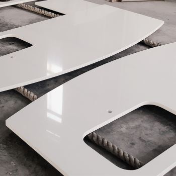 Prefab vit kvarts bänkskivor för kök