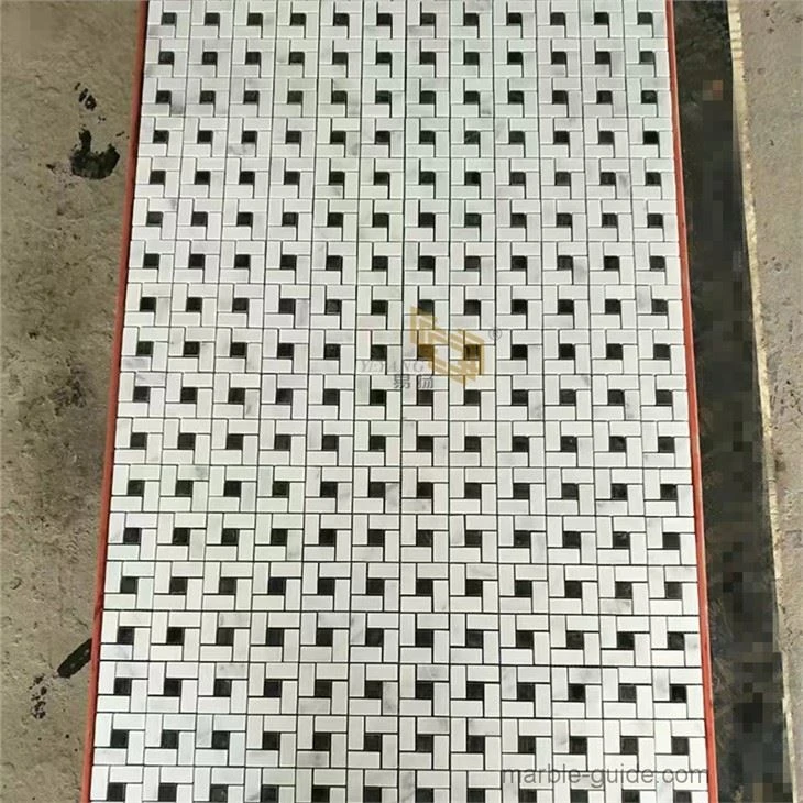 Crossed Marble Mosaic Tiles