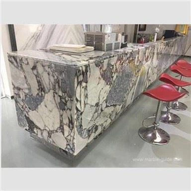 White Titanic Storm Marble Vattenfall bänkskiva